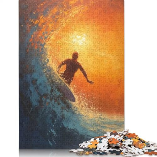 Riding The Waves Puzzle 1000 Teile für Erwachsene Puzzles Familienspiel für Erwachsene und Jugendliche 1000 Stück (75x50cm)