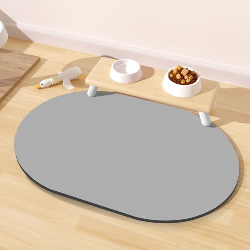 METEOROCK Tappetino per cibo per cani 50 x 30 cm, tappetino per l'alimentazione di piccoli animali domestici, tappetino in gomma assorbente antiscivolo per bevitori disordinati, tovaglietta per