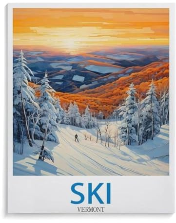 Jigsaw Puzzle 1000 Pieces for Adults，Skiing Vermont，Large Puzzle Game Artwork for Adults Teens, Family Decorations, Unique Puzzle Gift（38x52cm）-J25