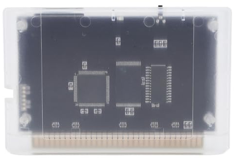Yosoo Health Gear Carte de Jeu Rétro 3000 en 1 pour MD, Compatible avec Genesis Mega Drive Master System 32X, Comprend une Carte Mémoire TF de 8 Go (Blanc transparent)