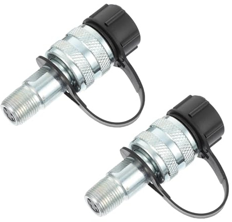 COOLHIYA 2 Pezzi Connettore Rapido Olio in Acciaio Zg3/8 Raccordi Oleodinamici Facili da Installare e Resistenti per Tubo Alta Pressione