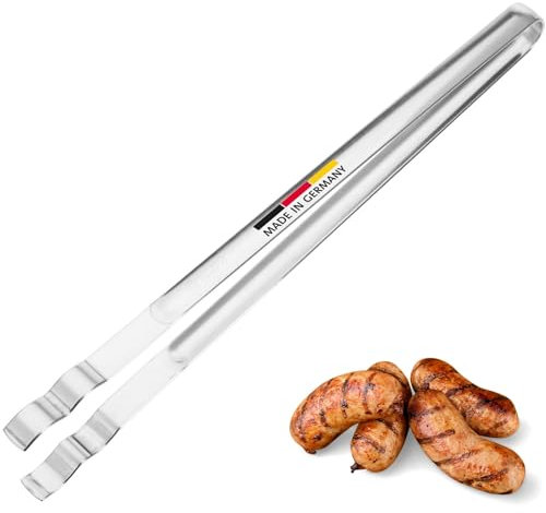 Westmark Pince à grillade, Pince à Saucisses et de Service avec des extrémités serties, Acier inoxydable, longueur : 35,4 cm, Argenté, 12752270