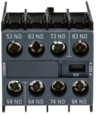 Siemens 3RH29 Hilfskontakt 4-polig Einrastbefestigung, 4 Schließer mit Schraube Anschluss 10 A, 690V ac