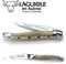Laguiole en Aubrac Taschenmesser L0212PCIF 12 cm Messer Klinge und Backen glänzend Griff Hornspitze
