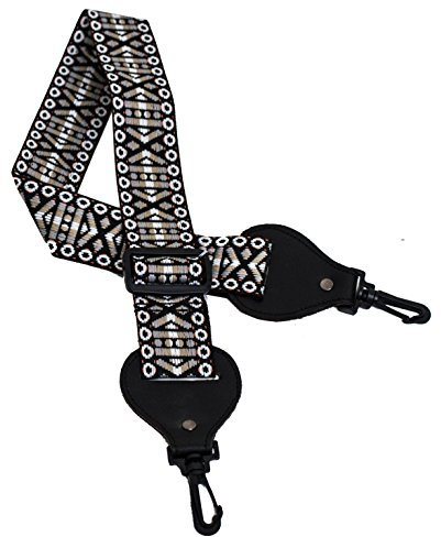 Performance Plus Adjustable Length Woven Banjo Strap With No-Scratch Hooks Pewter Sand (GS7-GT)