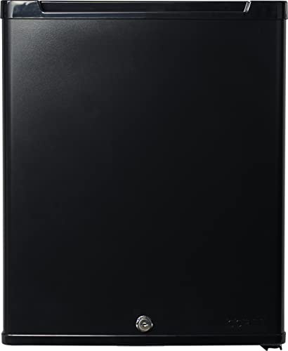 Corby Eton 35L Lockable Minibar, Silent Hotel Mini bar with Peltier Cooling, Adjustable Shelves, LED Light, Left or Right Door Opening, 2 Keys, Black, UK Plug