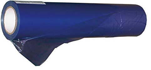 SILISTO 1x Rolle Fensterfolie - 12,5cm x 100m, Blau - selbstklebende Glasschutzfolie, Abdeckfolie, Fensterfolie selbsthaftend - für die Sicherung von Glasoberflächen bei handwerkliche Arbeiten