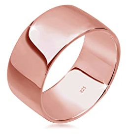 Elli Ring Damen Stacking Basic Breit in 925 Sterling Silber, Größe: 58