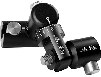 AMEYXGS Bogen-Stabilisator, voll verstellbar, einseitig, V-Bar, Schnelltrennung, V-Stangen-Halterung für Verbundbogen (schwarz)