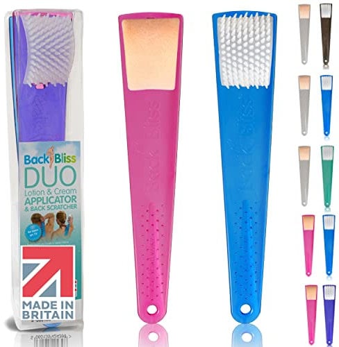 Back Bliss - Lotion Applicator and Scratcher for Easy Back Care - UK Made PINK/BLUE