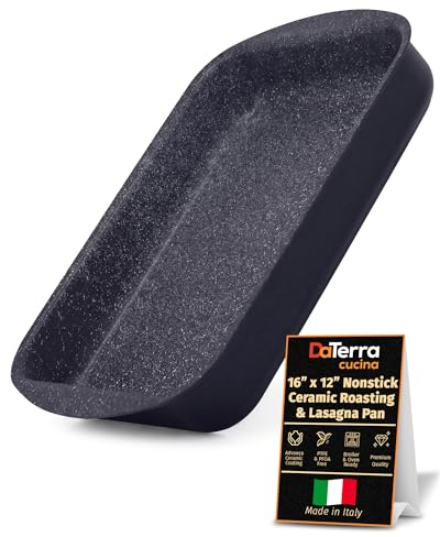 DaTerra Cucina Ceramic-Coated Nonstick Roasting & Lasagna Pan – 16x12x3