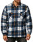 Chemise Polaire Carreaux en Flanelle Homme Veste Thermique, Couleurs:Bleu-foncé, Taille de Veste:M