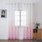 MIULEE Gardinen Transparent Vorhänge Farbverlauf Voile Sheer 2er Set Vorhang mit Ösen Dekoschal Fensterschal für Schlafzimmer und Wohnzimmer 225 cm x 140 cm(H x B) Weiß Rosa