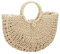 YOUSIS Straw Bag Straw Basket Handbag Straw Beach Summer Bag Woven Tote Bag for Tropical Getaway, Island Getaway,Cruising(Off White)
