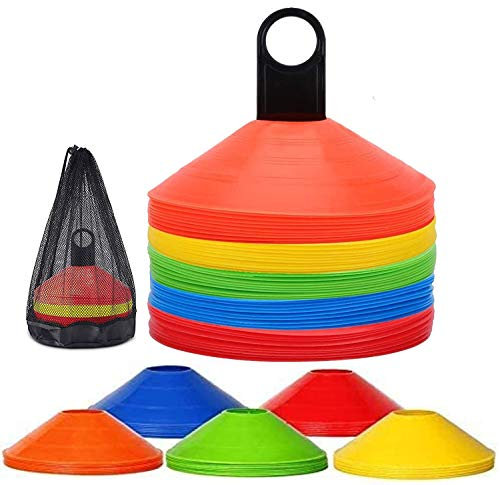 xuntuo Cones,Football Cones Marker Disc Cones Sport Cones, Football Training Equipment Agility Football Cones with Carry Bag and Holder