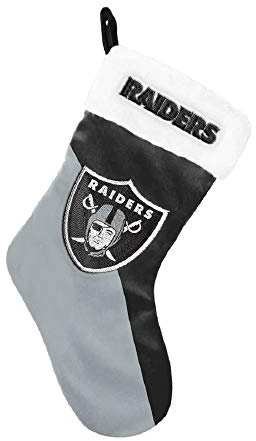 FOCO NFL Las Vegas Raiders 2020 Basic Santa Claus Stocking Strumpf Nikolaus Weihnachten