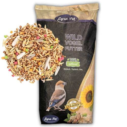 Lyra Pet® 20 kg Streufutter Neue Ernte Vogelfutter für Wildvögel | Wildvogelfutter ganzjährig - Aus Getreide & Samen - Ideal für Vogelhäuser & Futterspender - Abwechslungsreich & fetthaltig