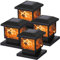 MAGGIFT 4 Pack Solar Flame Post Lights, Outdoor Solar Powered Fence Cap, Brightness 72 SMD LED Flickering Flame Lights, 4x4, 5x5 or 6x6 Wooden Posts for Yard Fence Deck or Patio