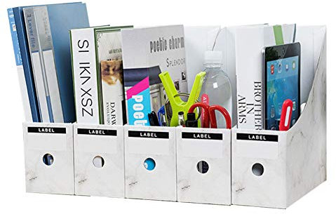 Stehsammler A4 Schreibtisch Organizer Dokumenten Organisation Papier Stehend Ablage Pappe Aufbewahrungsbox 5/3 Stück Stehordner Zeitschrift Sortierer Tisch Organizator Büro Schule Ablagesystem