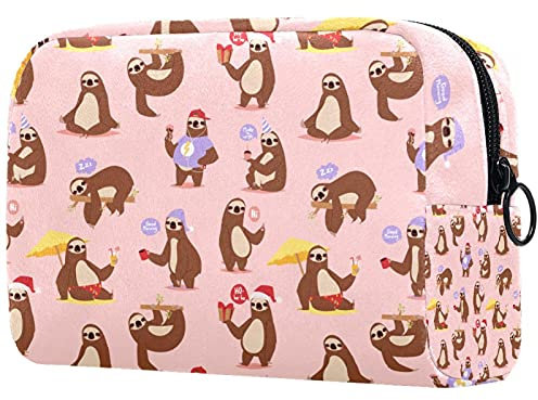 Laziness Faultier verschiedene Pose Reise Make-up Tasche Große Kosmetiktasche Make-up Fall Organizer Reißverschluss Tasche für Frauen Mädchen