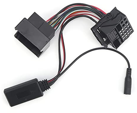 Keenso Adattatore Cavo AUX Adattatore 12 Pin Bluetooth 5.0 AUX con Microfono Cavo 59,1 Pollici Adatto per CD30 CDC40 CD70