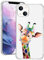 MAYCARI Cute Giraffe Case Clear for for iPhone 13 6.1 Inch, Cartoon Animal Pattern Transparent Shockproof Anti-Scratch Soft TPU Cover with Air Cushion for Men&Women