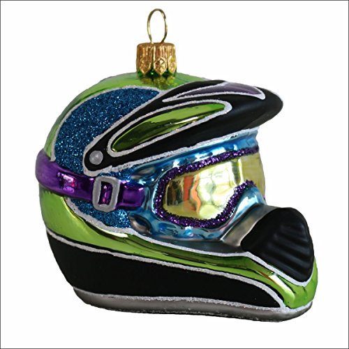 440s Glashänger Motocross Helm Christbaumkugel Motorradhelm Weihnachts-Schmuck für Biker