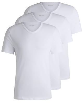 HUGO BOSS Herren T-Shirt Vn 3p Co T-Shirt, White 100,L