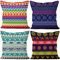 Aoihrraan 60x60cm 4er Set Dekorativ Boho Stil Kissenbezug Bunt Bohemien Mandalas Ethnisch Pattern Weicher Plüsch Quadratischer Kissenbezug Wohnzimmer Draussen Balkon Patio Stuhl Garten Sofá