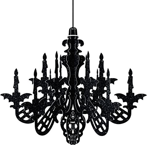 MIAHART Halloween Spukhaus hängende Dekoration 35,6 cm Glitzer Kronleuchter Wirbel Decke Hängende Dekor Set