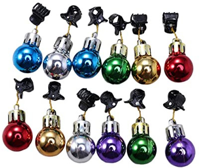 LABRIMP 48Pcs Krippendeko Bart Für Männer Gadgets Für Jungs Bartanhänger Miniatur-Weihnachtsschmuck Bartschmuck Beleuchtet Weihnachtsdekoration Weihnachtsclip Bartdeko Schmücken