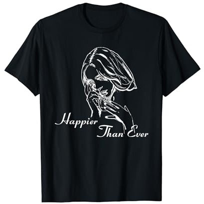 Offizielles Billie Eilish Happier Than Ever Black T-Shirt