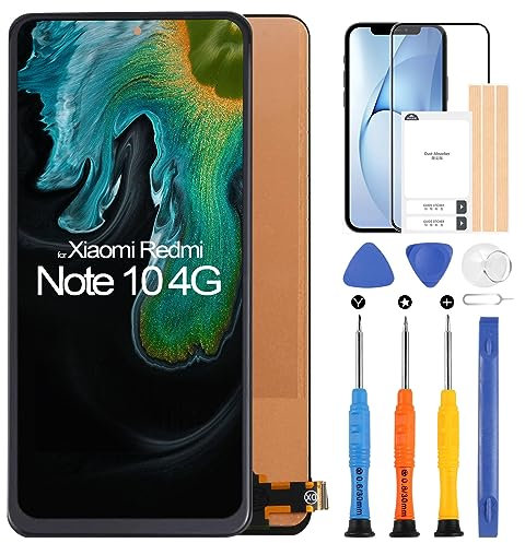 ARSSLY LCD Pantalla para Xiaomi Redmi Note 10 4G / Redmi Note 10s / M2101K7AI M2101K7AG Pantalla Táctil Ensamblaje con Herramientas(No para Mi Note 10 Lite)