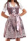 0300 Dirndl Germandress 2Tlg. Oktoberfest Gr.34 bis 52 (36, Weinrote-Rosa)