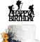 Dcokska Hiking Happy Birthday Cake Topper, Mountain-Climbing Themed Birthday Party Decorations,for Hiking Adventure Birthday Party Decorations/Dinner Party Cake Topper Decorations (Hiking-black3)