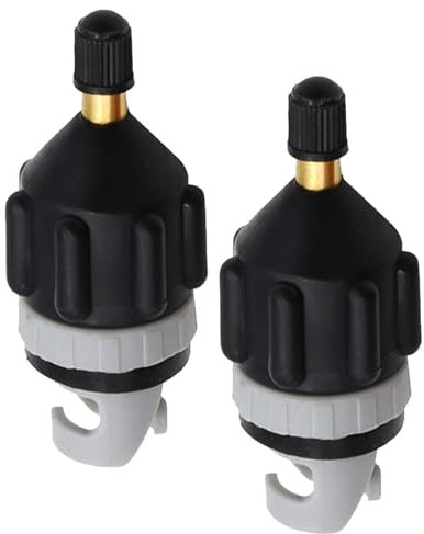 KOAHDE Paddle Board Pumpe Adapter,Aufblasbarer Boot Pumpe Adapter,Tragbarer SUP Ventiladapter,SUP Adapter für Kompressor,SUP Pumpenadapter,Sup Ventil Adapter für Stand Up Paddle Board,Schwarz,2PC