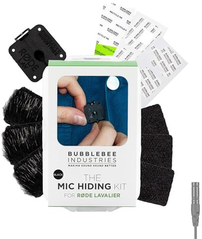 Hiding Kit For Rode Lavalier Microphones - Reduce Wind Noise - Includes Invisible Lav Covers, Lac Concealer, Lav Tape, Skin Tape, Mic Accessory Case - Lav Mic Covers