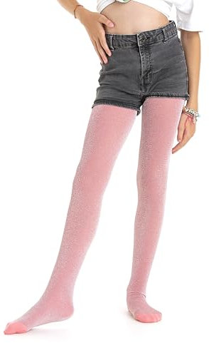 Gi&Gi Collant coprenti 70 denari da bambina caratterizzati da un brillante glitter colorato.N.2205 (IT, Età, 6 anni, 8 anni, Regular, ROSA CORALLO)