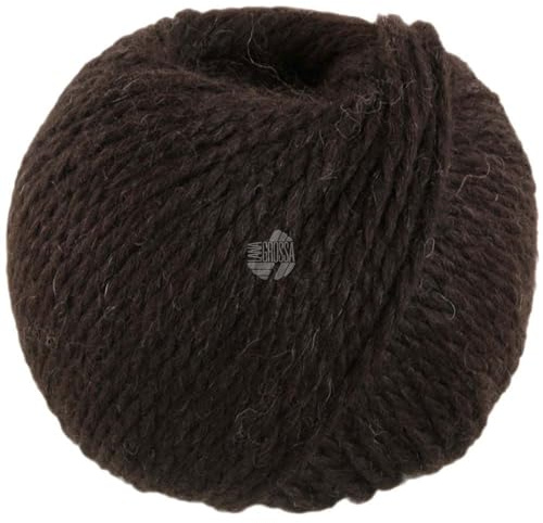 LANA GROSSA Natural Lama Chunky | Voluminöses Garn aus feinen Baby-Lama Fasern | Handstrickgarn aus 100% Lama (Baby) | 50g Wolle zum Stricken & Häkeln | 70m Garn FB16