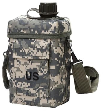 Jarra De Agua De Camuflaje, Termo De Hidratación De Medio Galón De 2 L, Botella Deportiva Portátil Con Correa De Transporte Para Aventuras Al Aire Libre, Contenedor De Agua Resistente