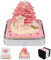 iselyn 3D-Kunst-Kalender, Memo-Block, 2025, Zeitmesserkalender, rosa Sakura-Baum mit Lichtern, kreatives Abreißen, Papierschnitzerei, 3D-Kunst-Kalender, DIY, Notizen, Desktop-Dekoration, Geschenke