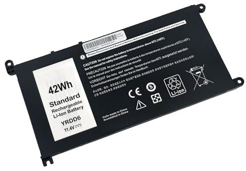 YRDD6 42Wh Batterie pour Dell Latitude 3310 2-in-1 Serie, Inspiron 3493 5480 7586, Vostro 3491 3580 3581 3582 3583 3584 3585 3590 5481 5581 5490 5590, VM732 0VM732 01VX1H 1VX1H