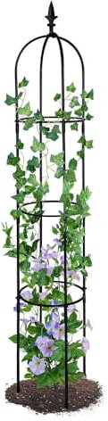 The Fellie 160CM Tall Garden Trellis Plant Support For Climbing Plants, Garden Obelisk Trellis Indoor Outdoor, Lightweight Plant Support Frame For Potted Flowers Vegetable Fruits Vines