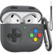 Delidigi für AirPods 4 Hülle Case, Klassische Handheld Game Console Design Silikon Schutzhülle with Karabiner Kompatibel mit Apple Airpods 4. Generation 2024(Dunkelgrau)