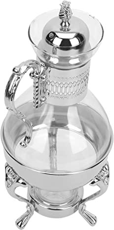 Erhitzbare Glas Kaffeekanne aus Zinklegierung für Kaffee und Tee
