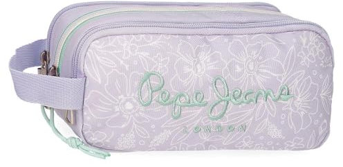 Pepe Jeans Renata Estuche Triple Morado 22x10x9 cms Poliéster by Joumma Bags