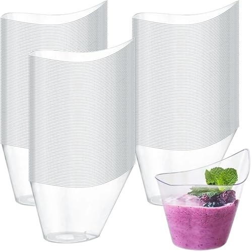 50 Stück Einweg Schalen für Aperitif & Desserts, 200ml Fingerfood Gläser