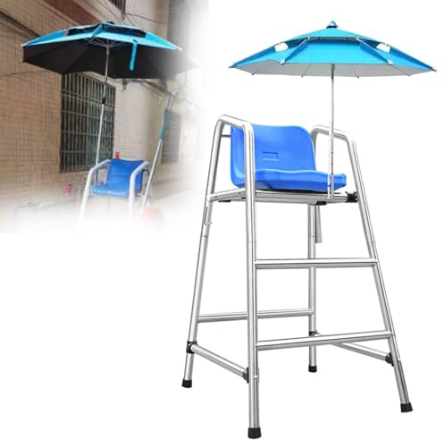 Pool Stuhl/Rettungsschwimmer Stuhl Rettungsschwimmer-Strandstuhl mit Sonnenschirm, erhöhter Rettungsschwimmerstuhl, 1 2 3 4 5 Packungen lebensrettender Beobachtungsstuhl für Pool(120cm/3.9',5pack)