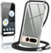 Oelrstfe Funda con Cuerda para Google Pixel 7 Pro, Carcasa Transparente TPU Suave Case con Correa Colgante Ajustable, Antigolpes Cover Colgante Correa de Cuello Cadena Cordón (Negro)