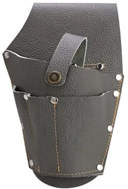 Vintage-Leder-Aufbewahrungstasche für elektrische Bohrmaschinen, mehrere Taschen, Werkzeugtasche für Gürtel, Makita, Elektroschrauber, Grau
